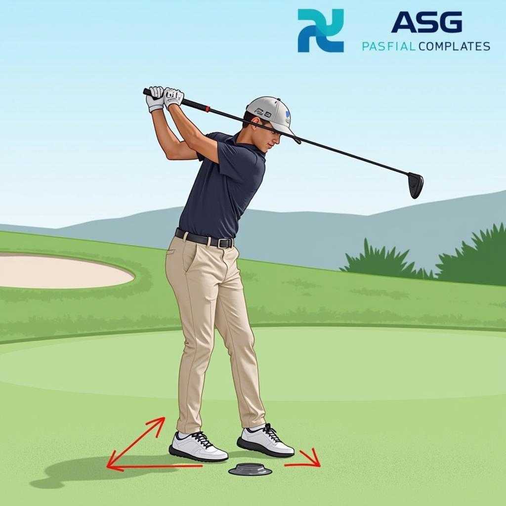 ASG Golf Swing Posture: Correct posture and alignment are crucial for accuracy in ASG Golf.