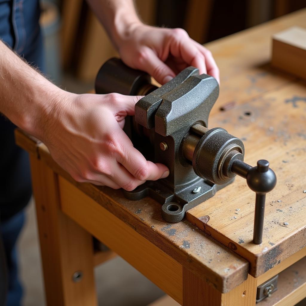 Inspecting the Condition of a Used Woodworking Bench