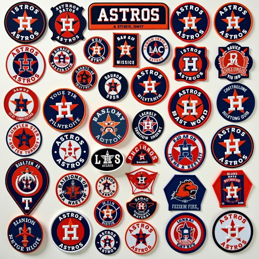 A collection of Astros patches