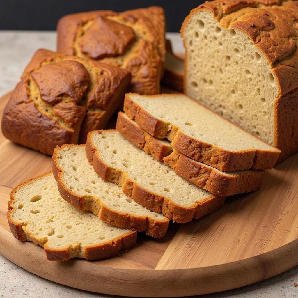 Several slices of ASW Toasted Rye on a wooden board