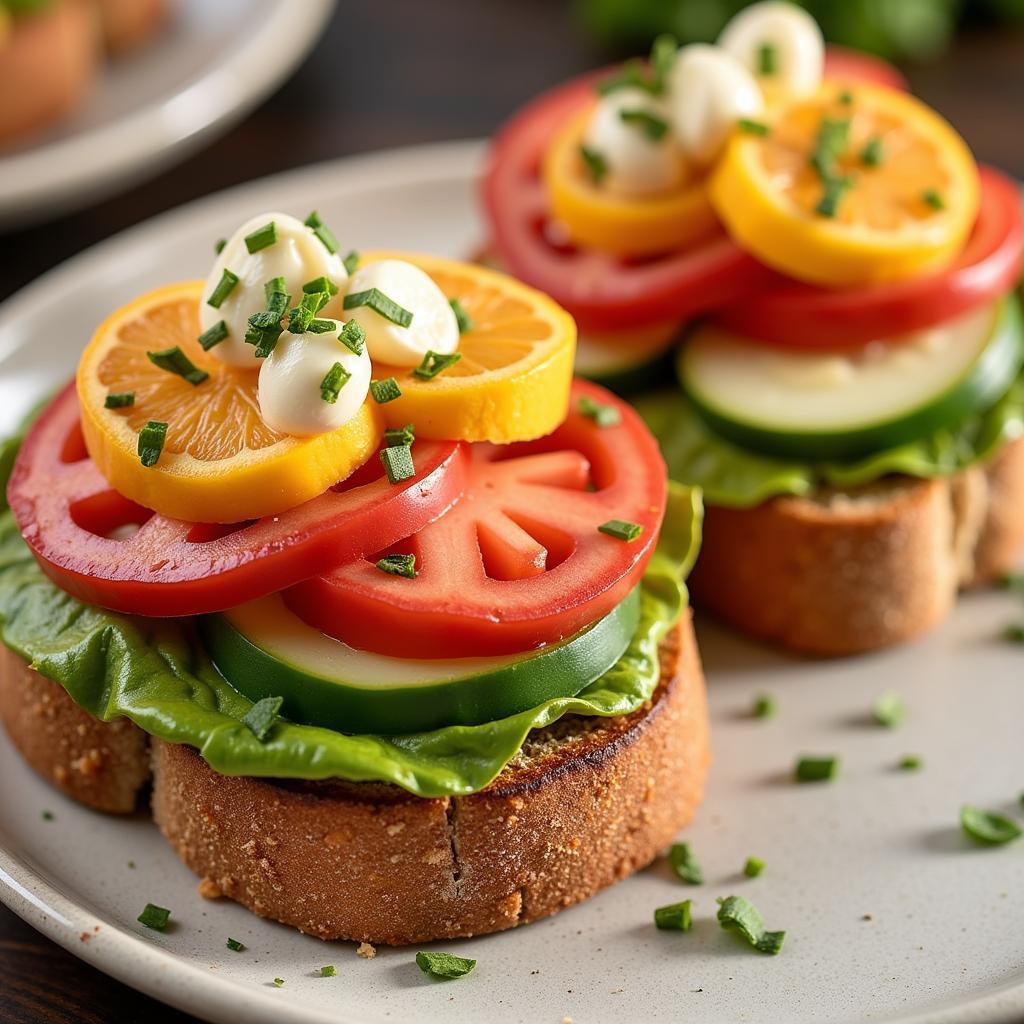 Open-faced sandwich made with ASW Toasted Rye