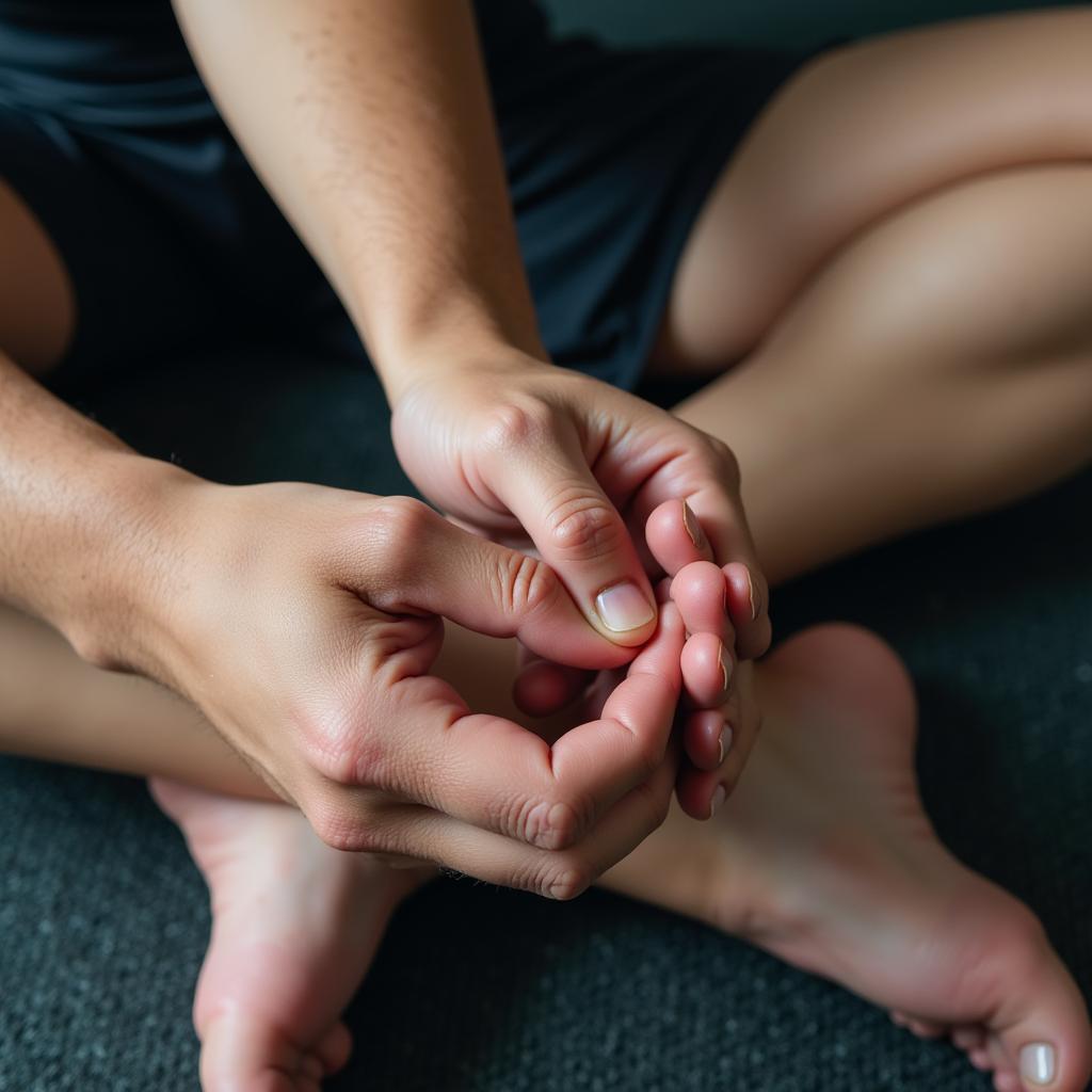 Athlete Stretching for Recovery