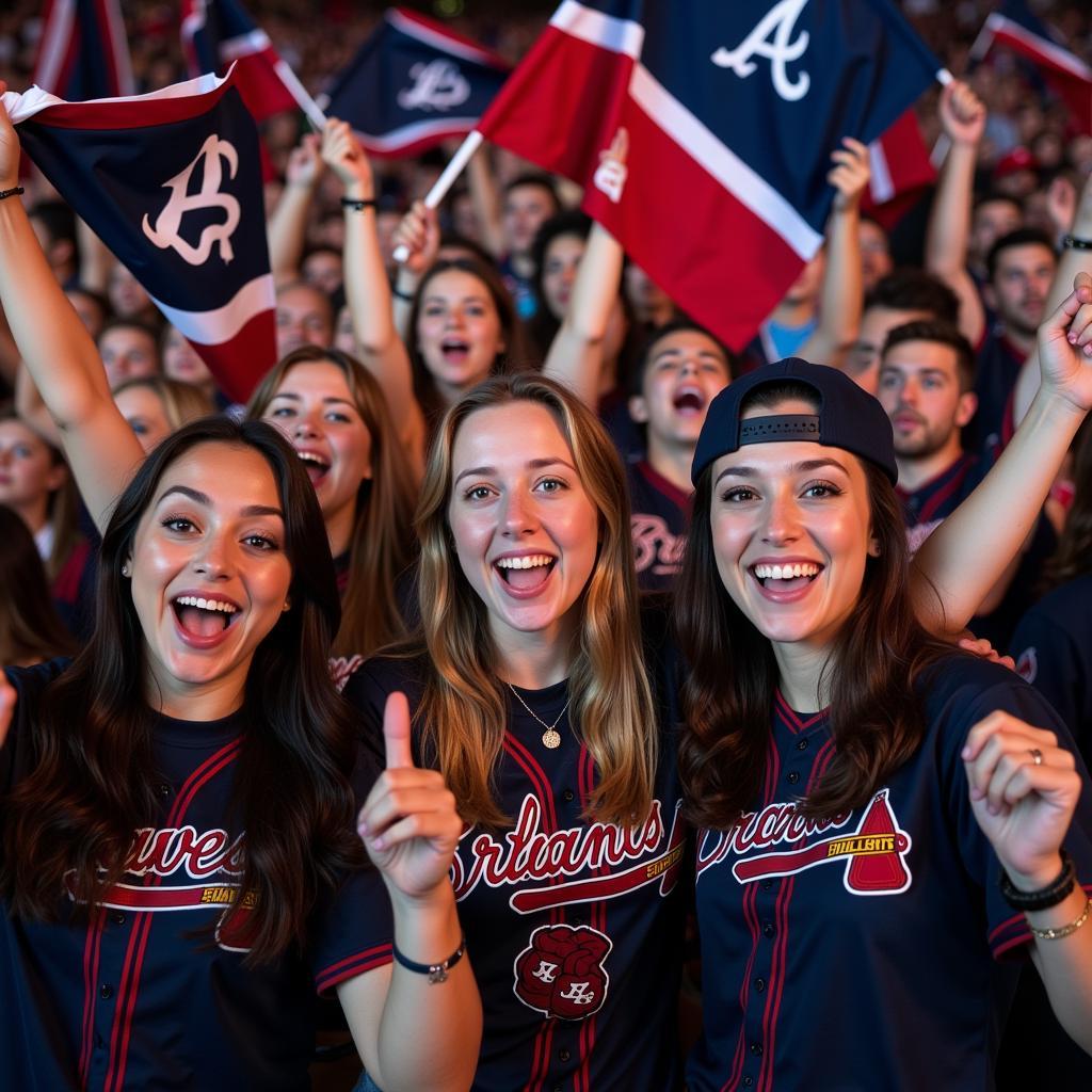 Atlanta Braves Fans Celebrating