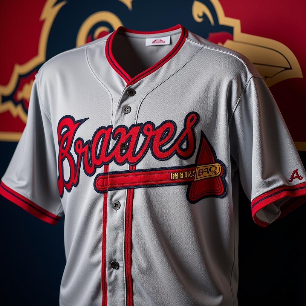 Atlanta Braves Road Jersey on Display