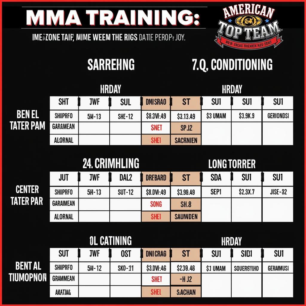 American Top Team MMA Training Schedule