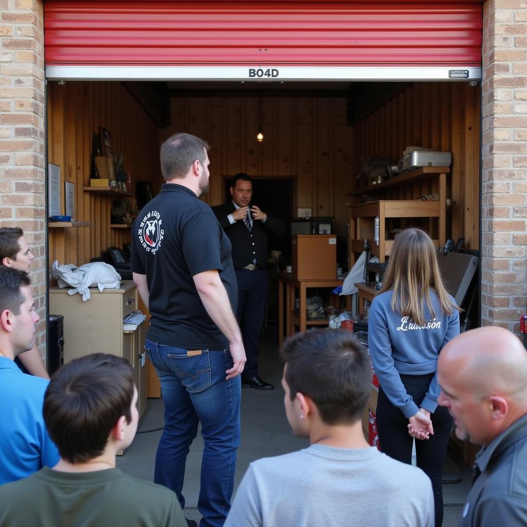 Auctioneer Describing Contents of KC Storage Unit