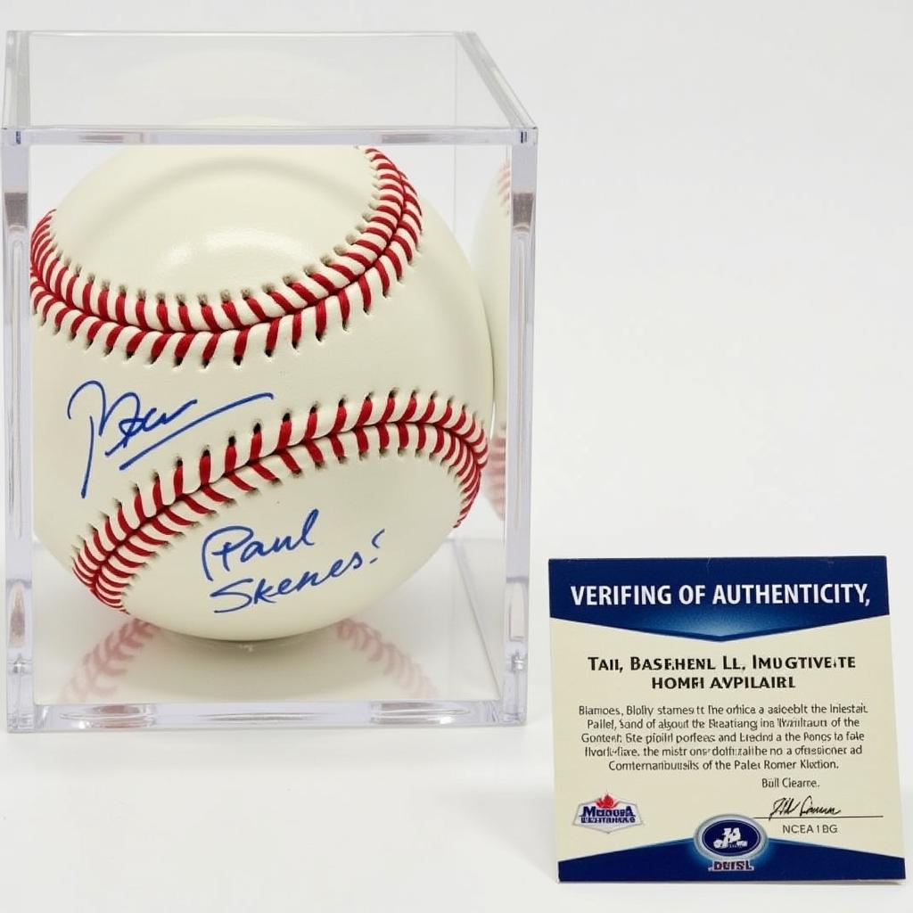 Authentic Paul Skenes Autographed Baseball with Certificate