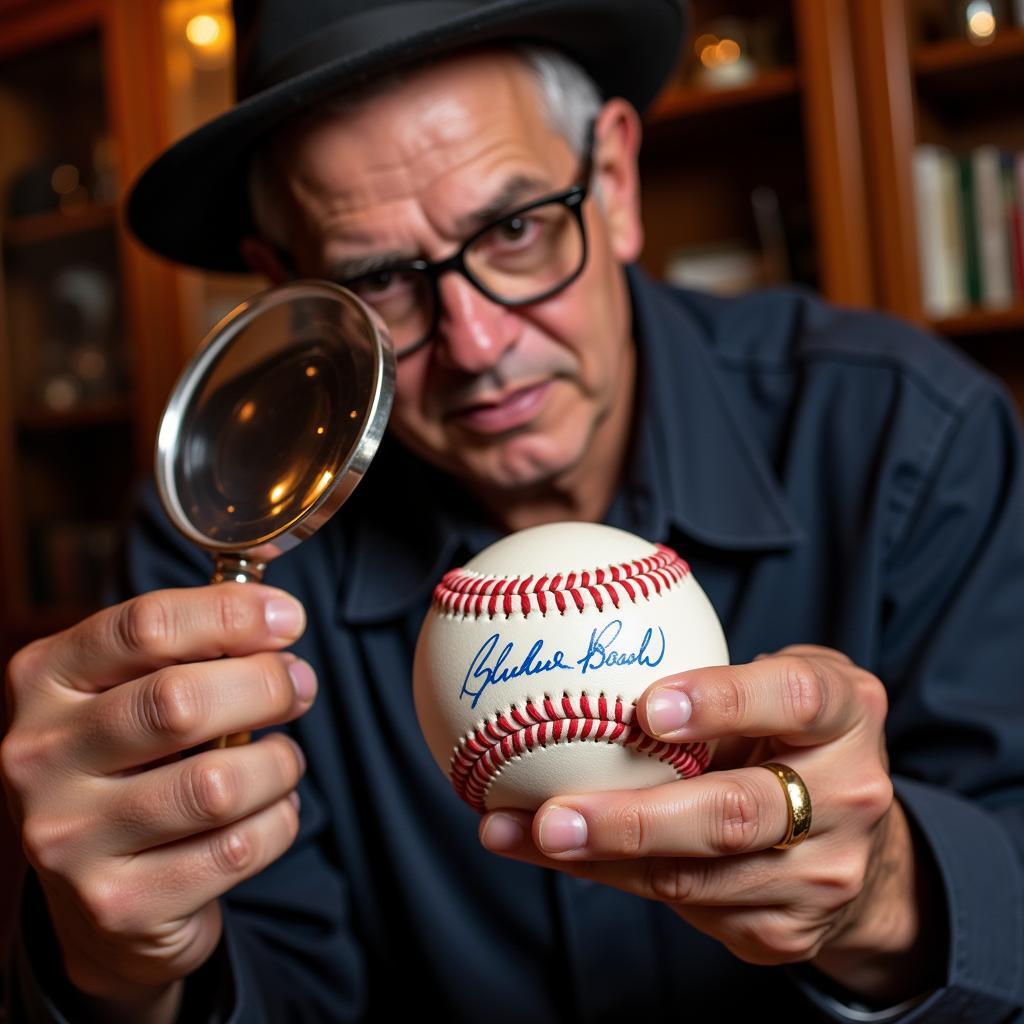 Authenticating a 500 HR Club Autographed Baseball