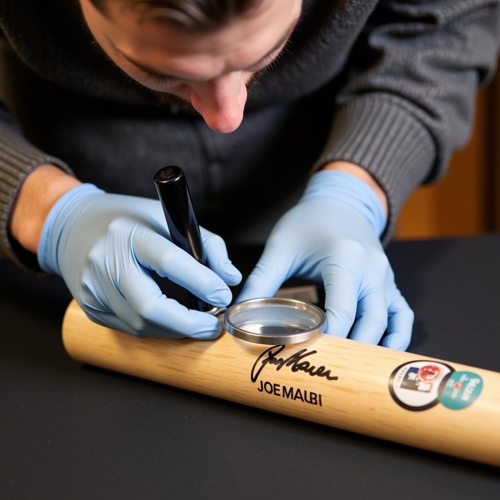 Authenticating a Joe Mauer signed baseball bat