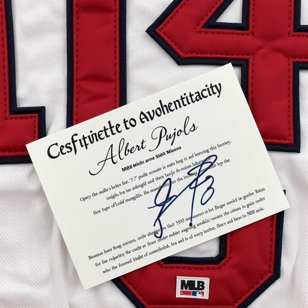 Authenticating an Albert Pujols signature on a baseball jersey