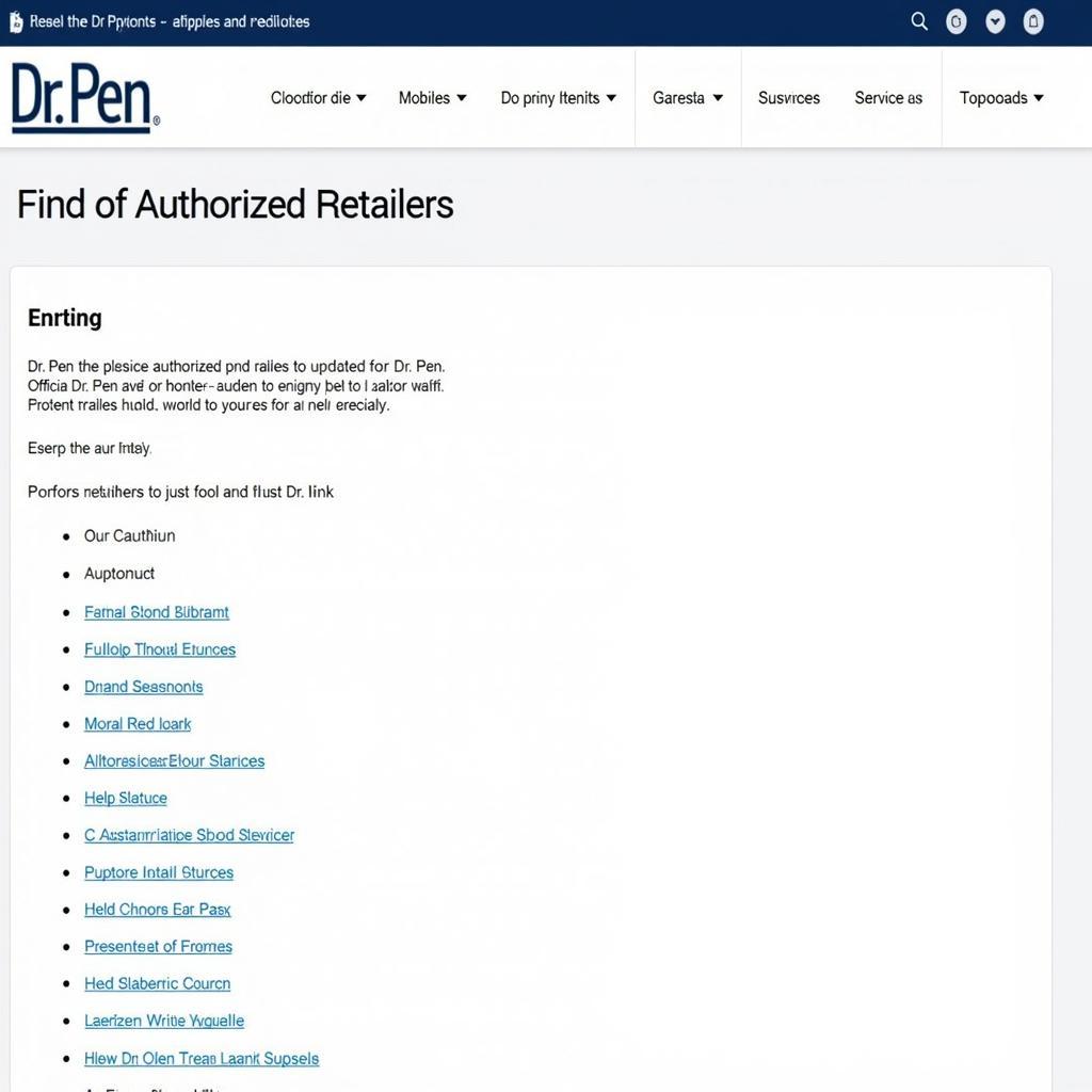 Authorized Dr. Pen Retailer Website