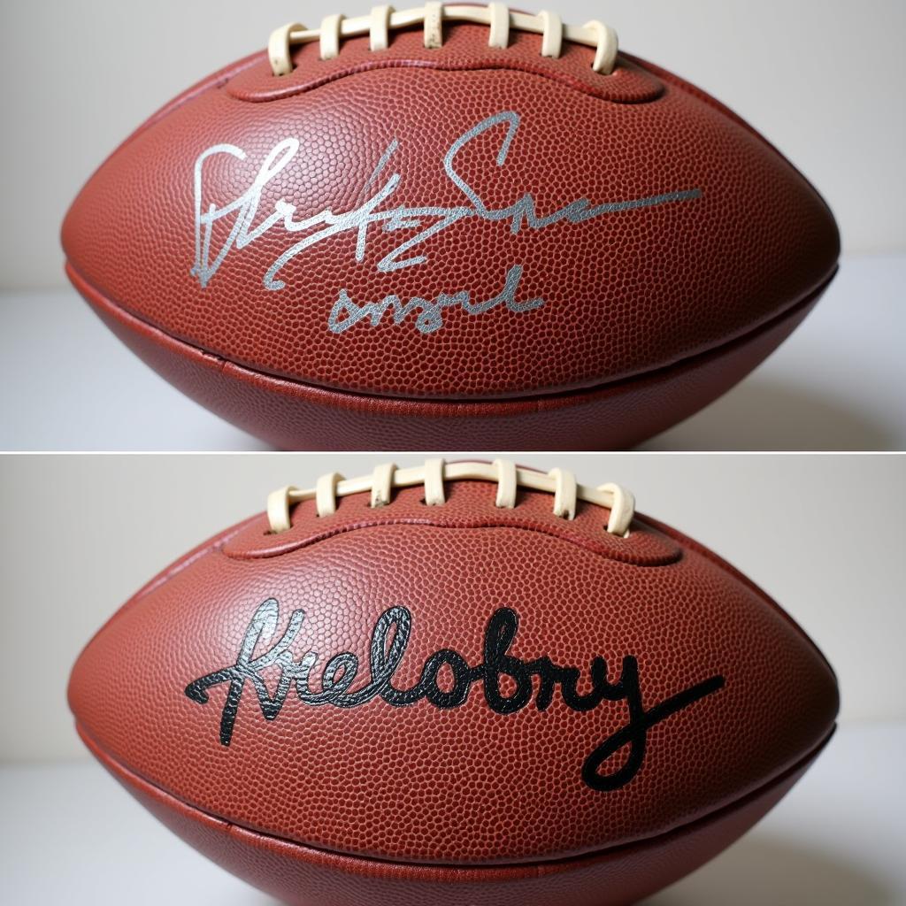 Autographed Football Fading Over Time