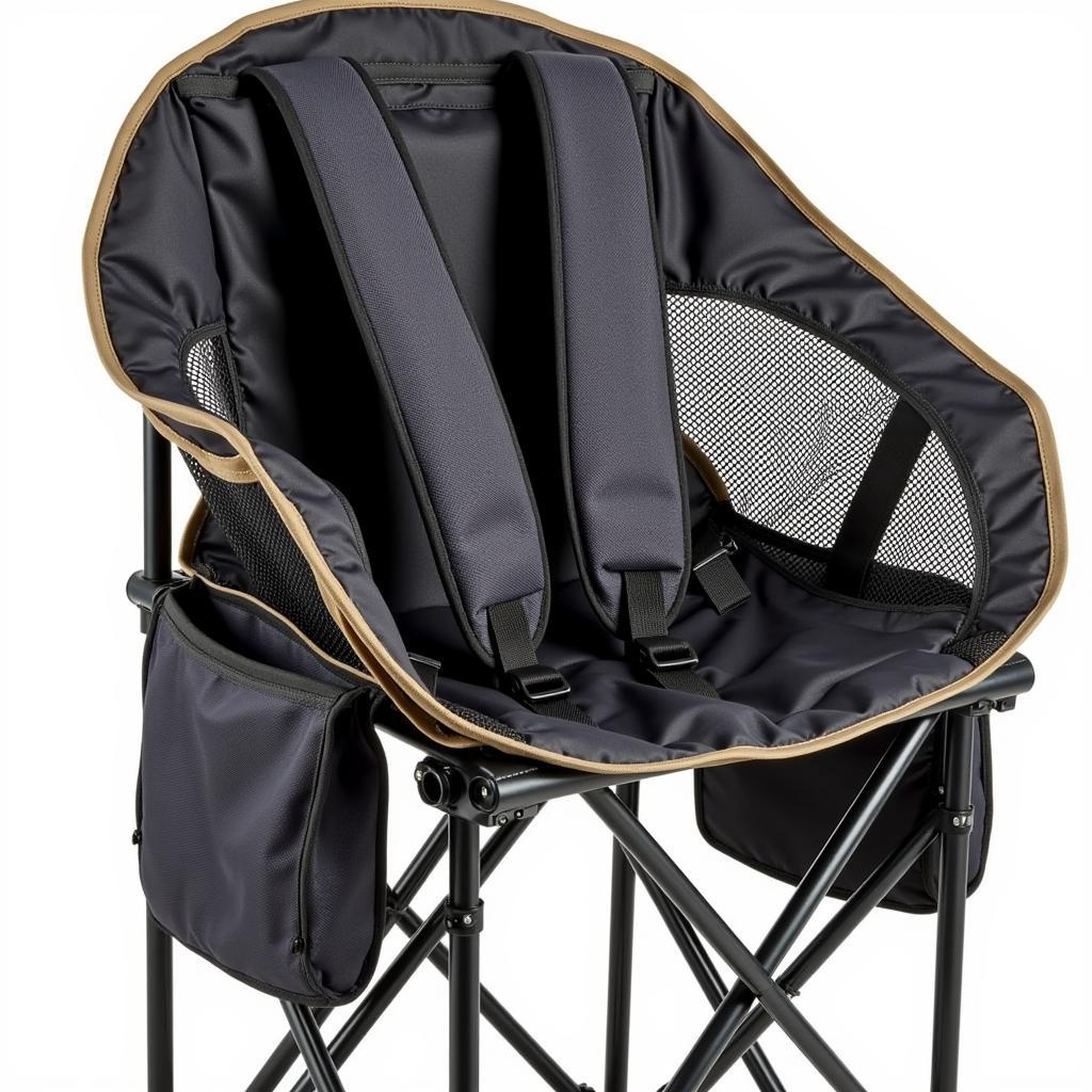 Backpack baseball chair with features