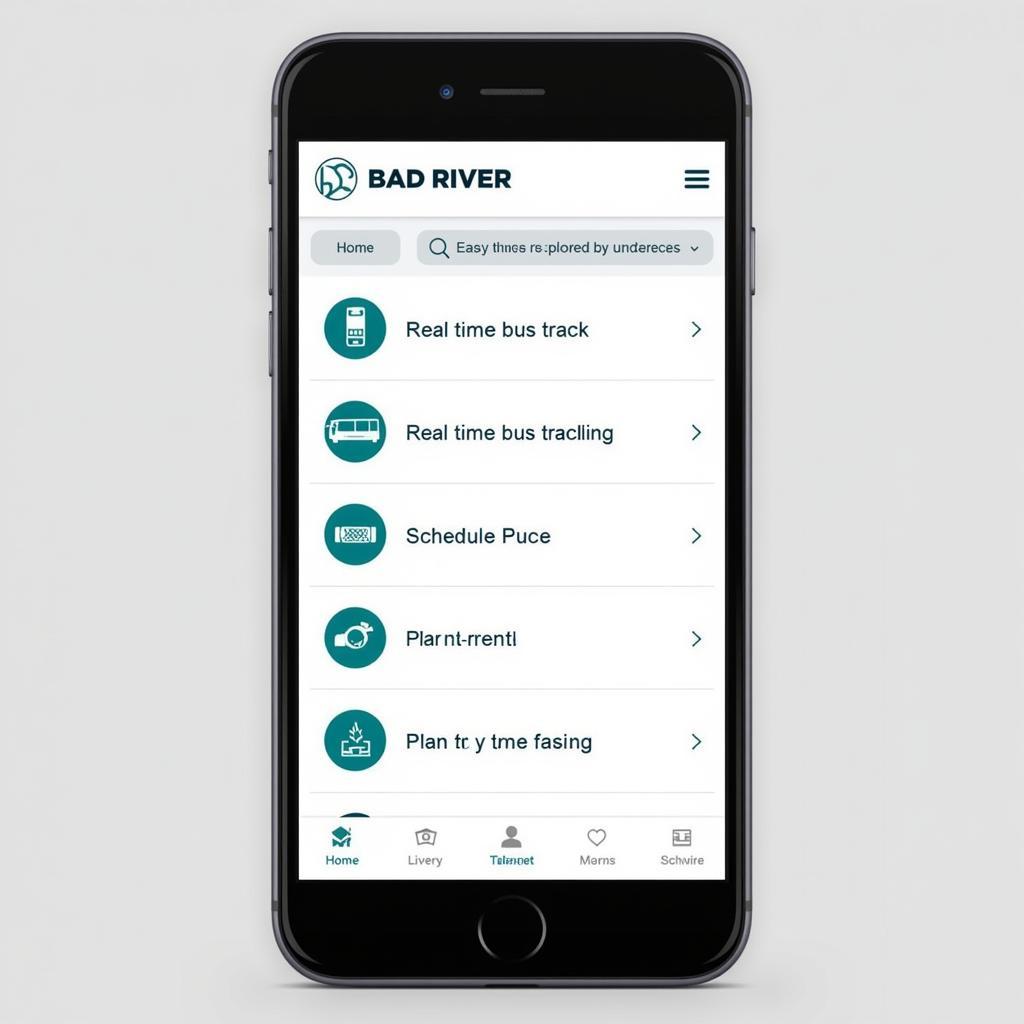 Screenshot of the Bad River Transit Mobile App