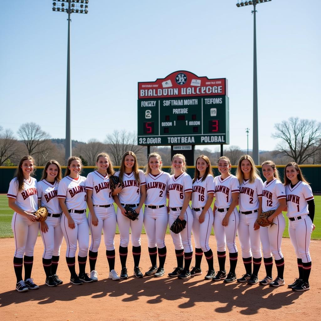 Baldwin Wallace Softball Team Photo