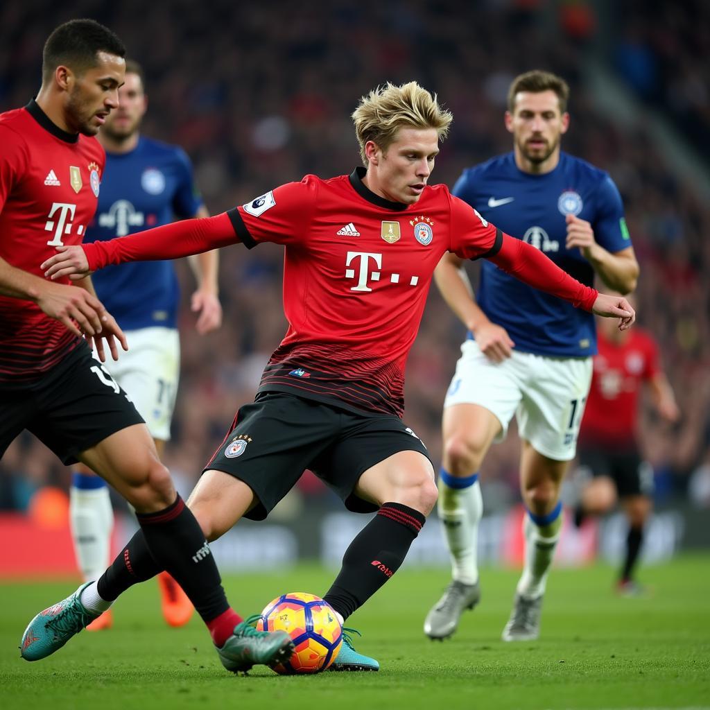 Frenkie de Jong demonstrating exceptional ball control during a match