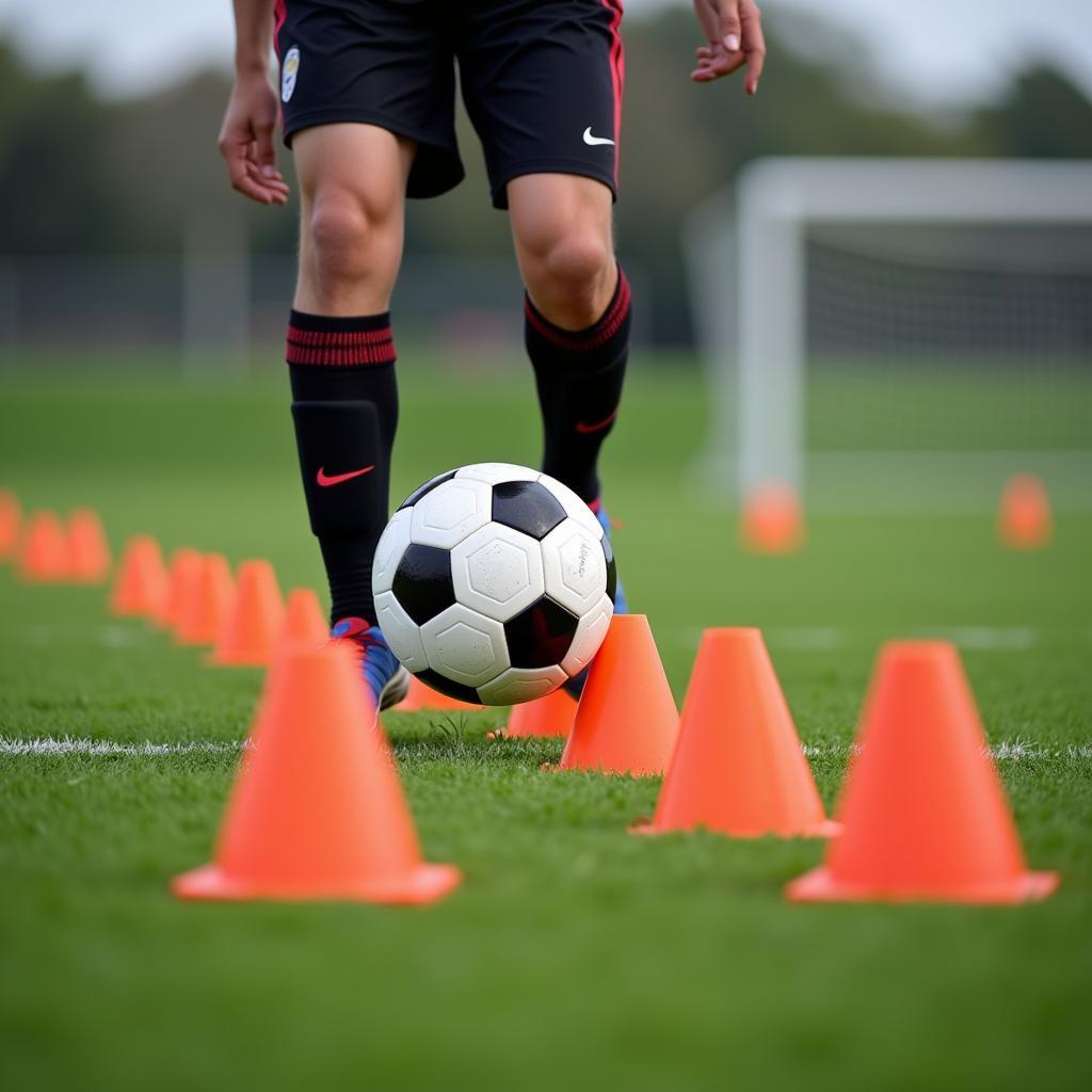 Frenkie de Jong practicing ball control drills