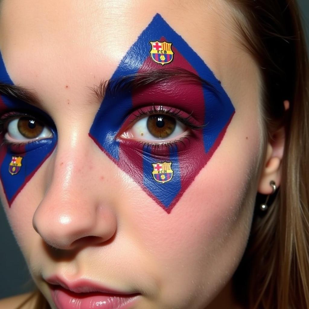 Barcelona Diamond Eyes Face Paint Design