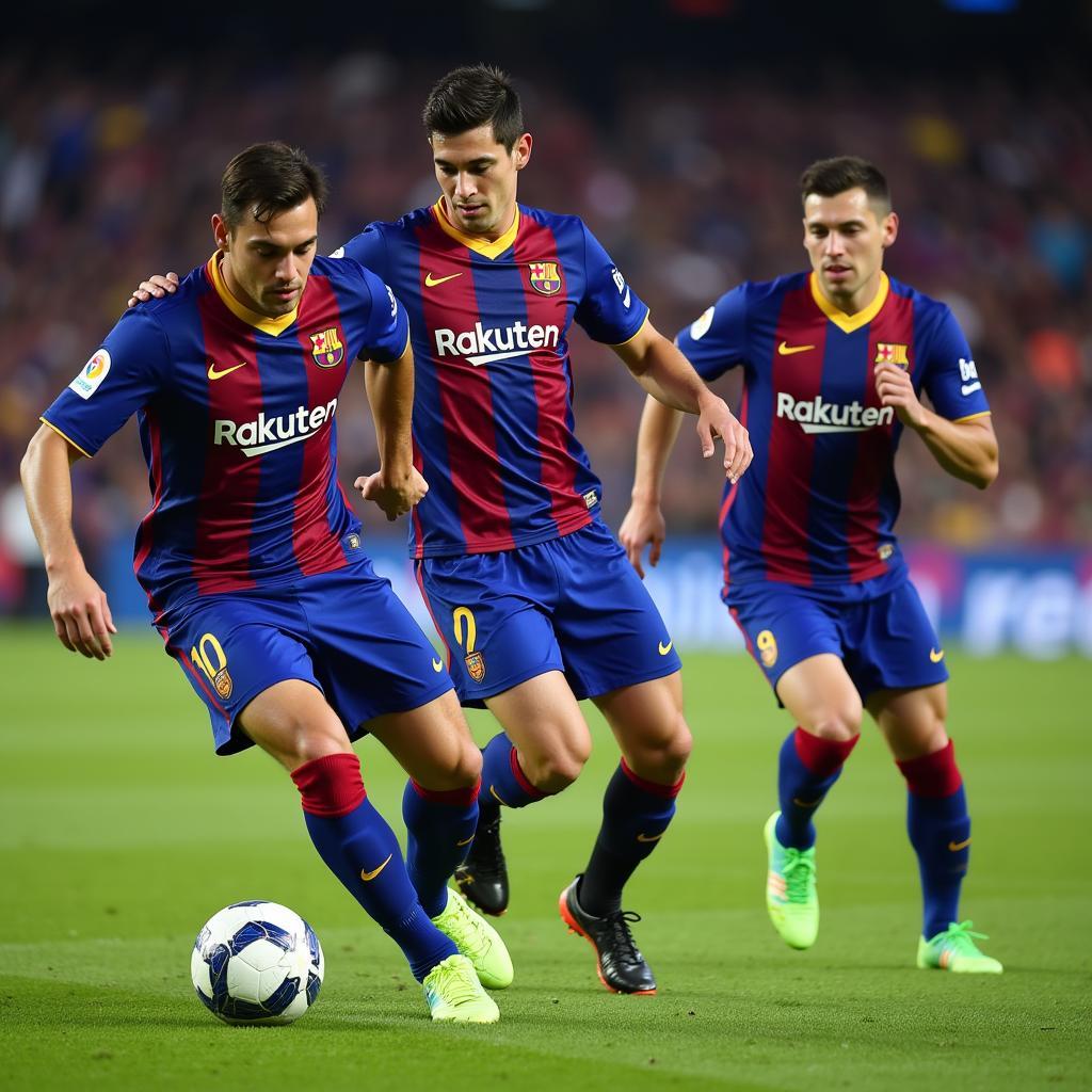 FC Barcelona showcasing "Mets Chain" in action.