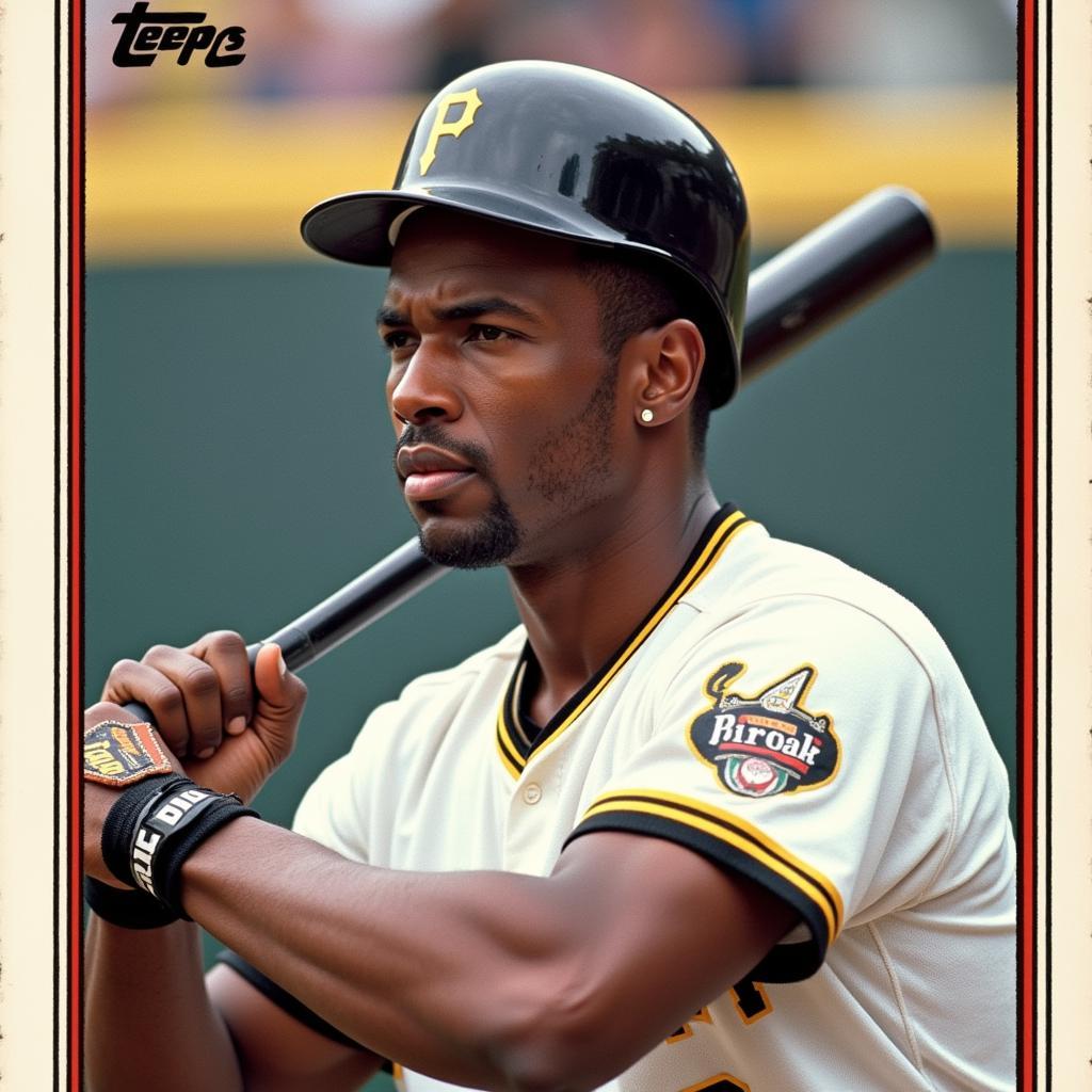 Barry Bonds rookie card in a Pittsburgh Pirates uniform