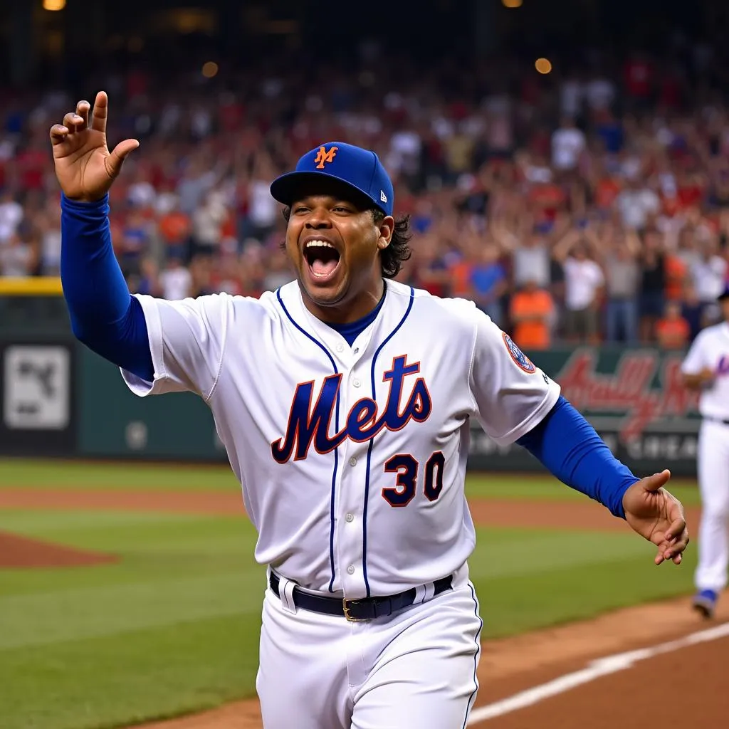 Bartolo Colon Mets jersey home run celebration