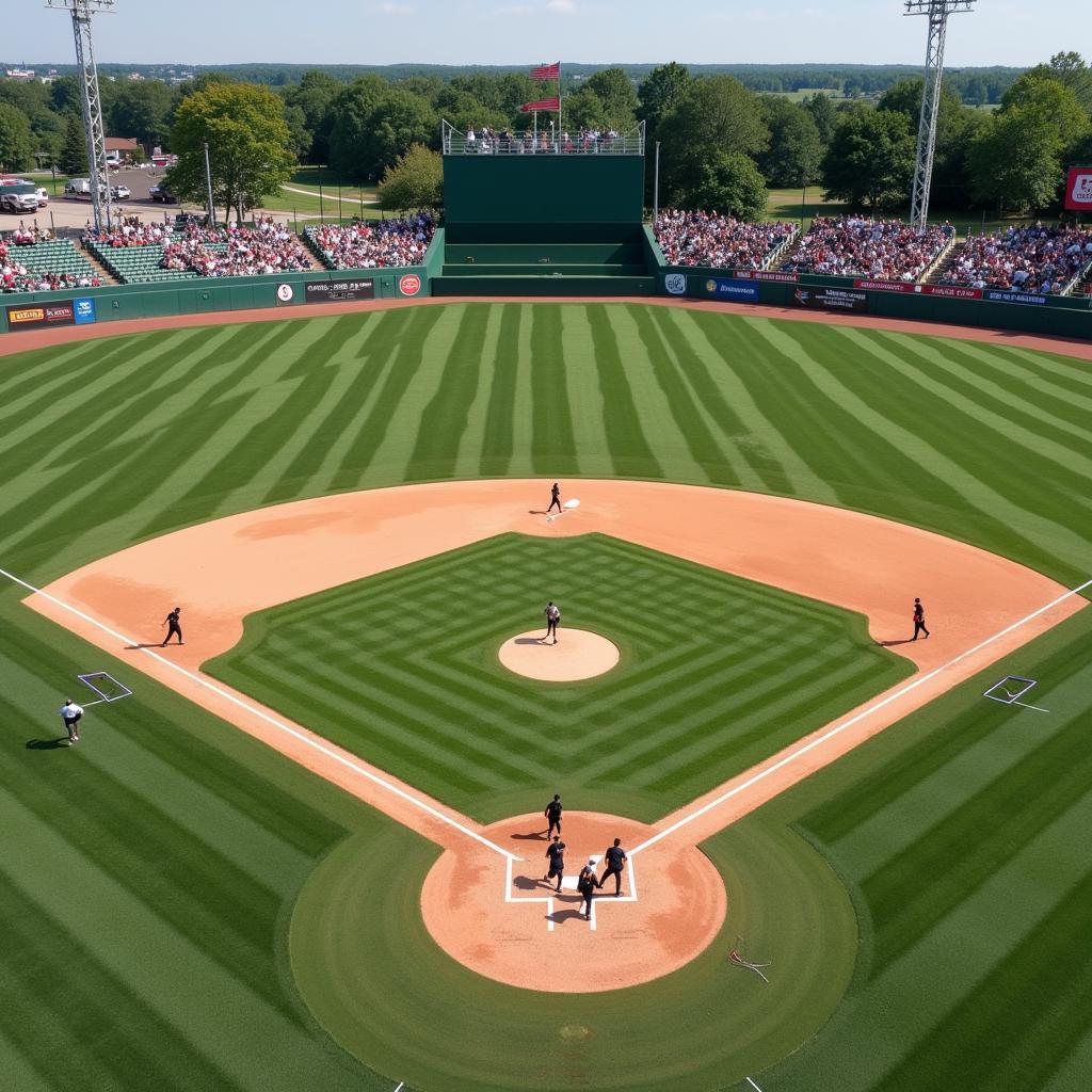 Base runners on first and third base