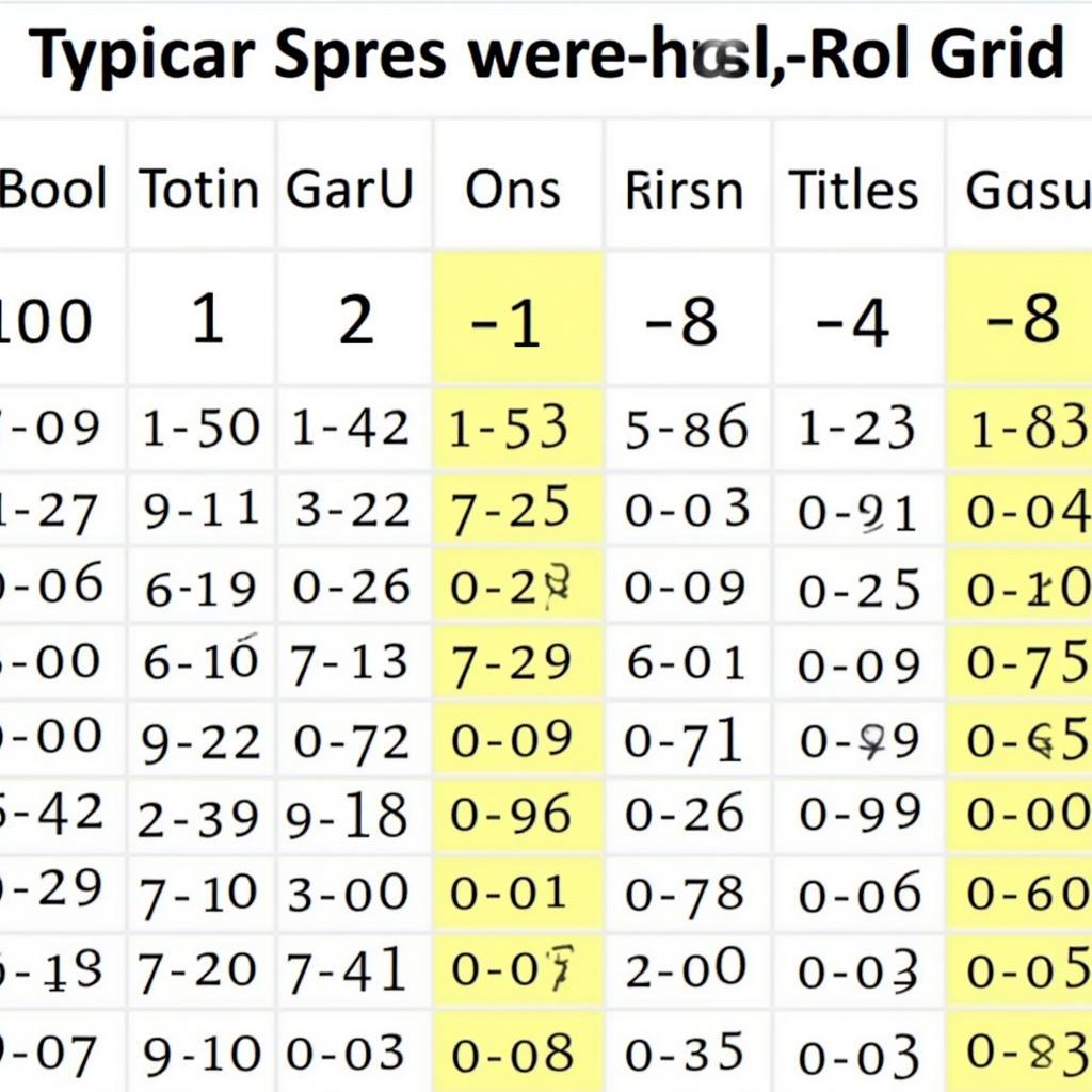 13 Run Baseball Pool Standings Grid Example