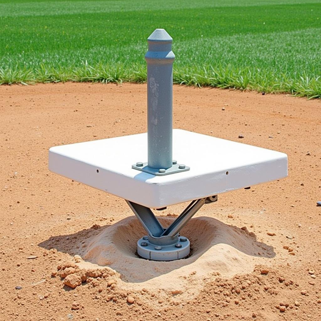 Baseball Base Anchor Closeup