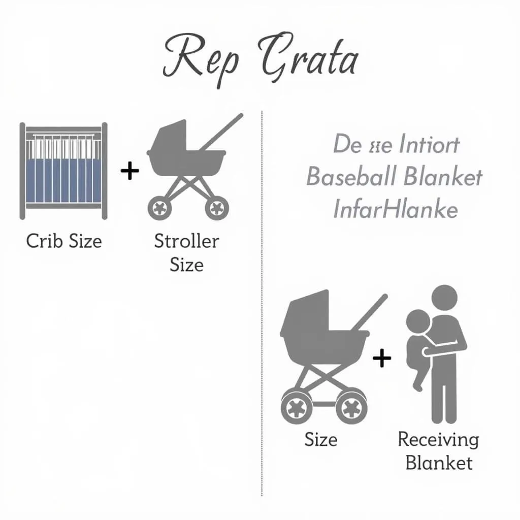 Different sizes of baseball blankets for infants