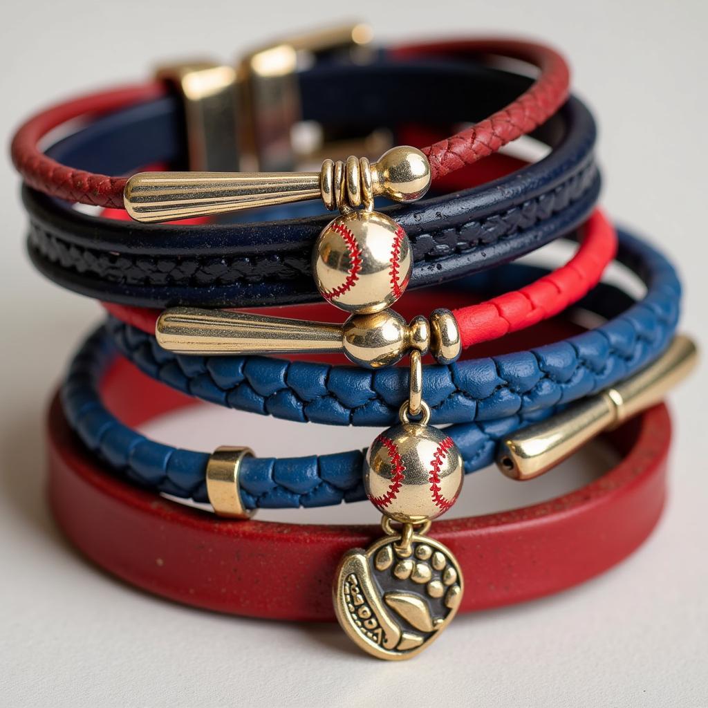 Variety of Baseball Bracelets for Boys