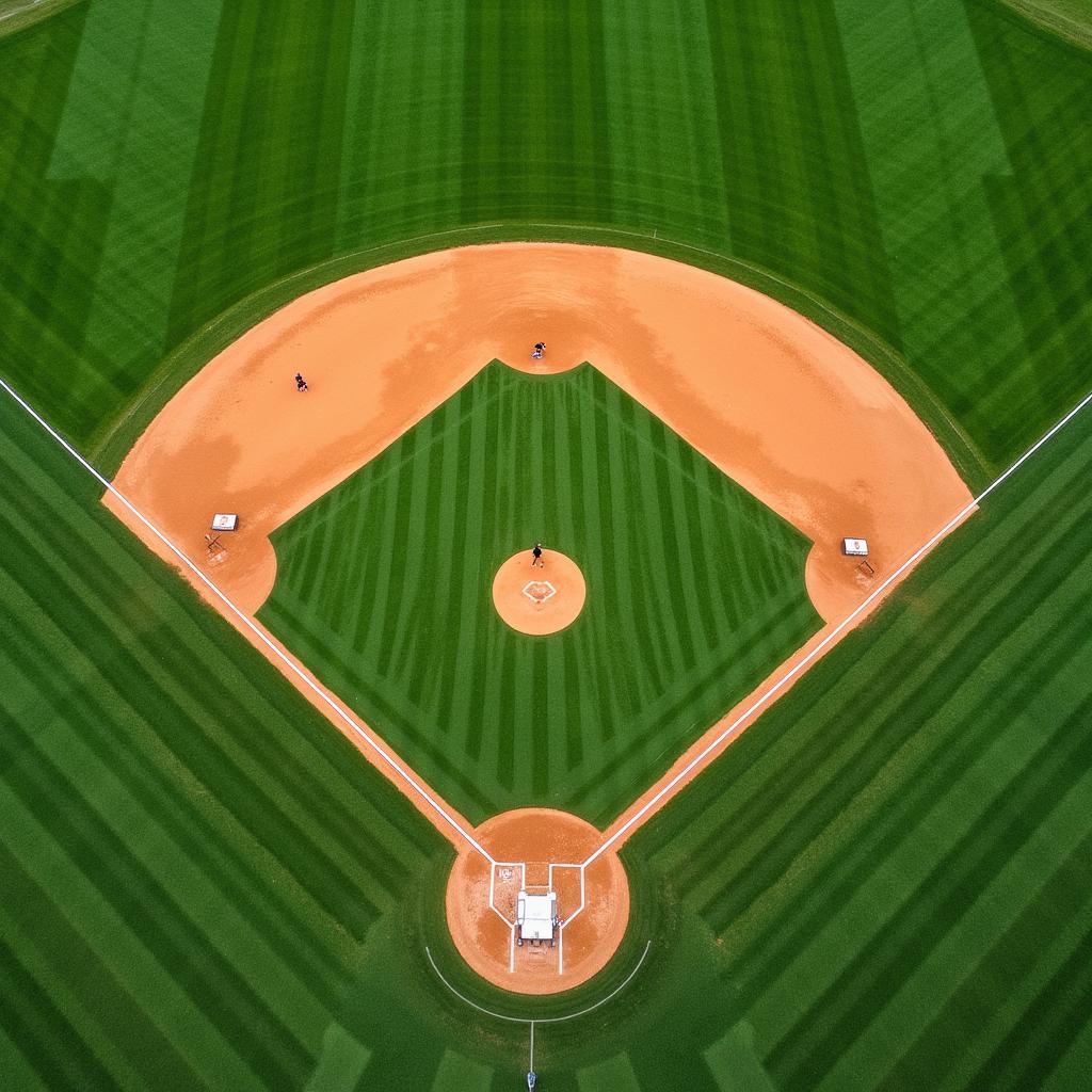 Aerial View of a Baseball Field