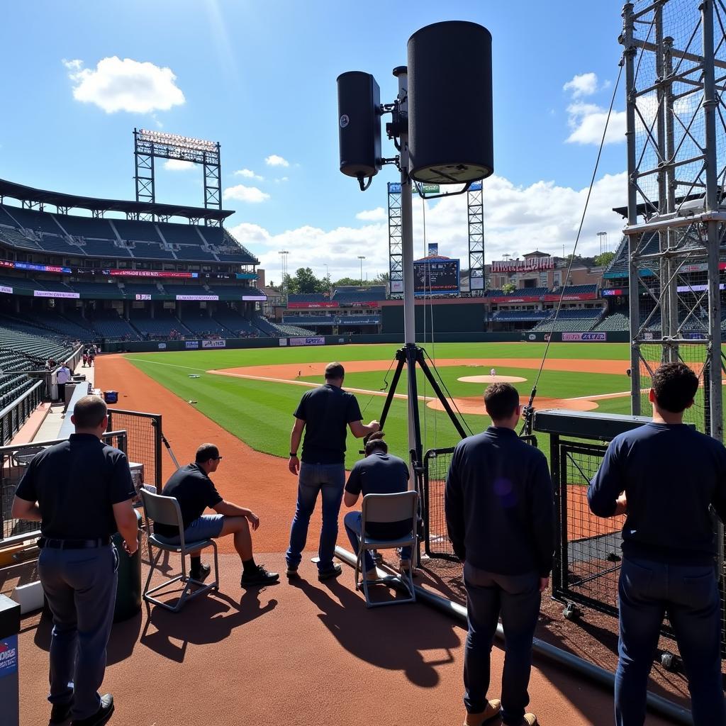 Professional Sound System Installation at a Baseball Field