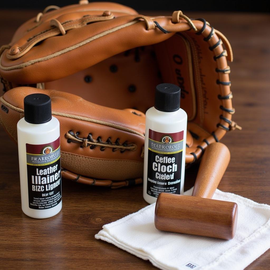 Leather care kit for baseball gloves