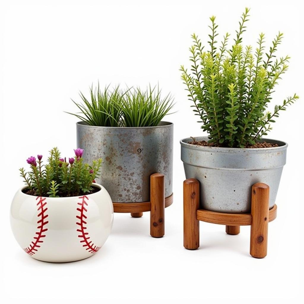 Variety of Baseball Planter Materials and Sizes