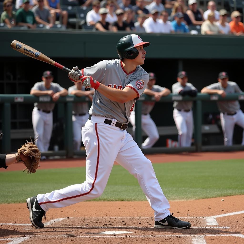 Power and Precision: Swinging a Wood Bat