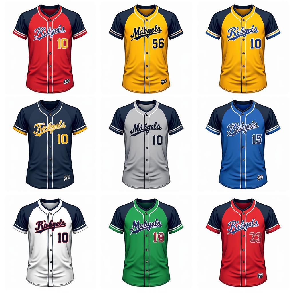 Baseball Roster Shirt Color Combinations: Examples of effective color combinations for baseball roster shirts