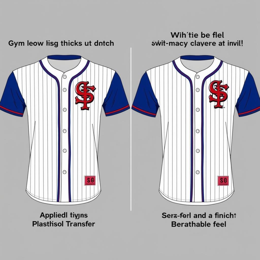 Comparison of Plastisol and Water-based Screen Print Transfers on Baseball Jerseys