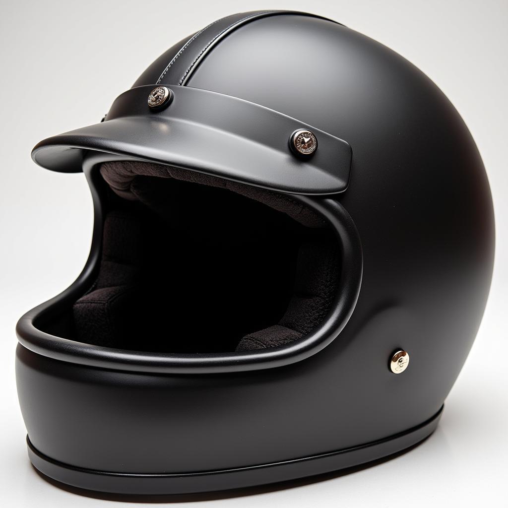 Motorcycle helmet designed in a baseball style