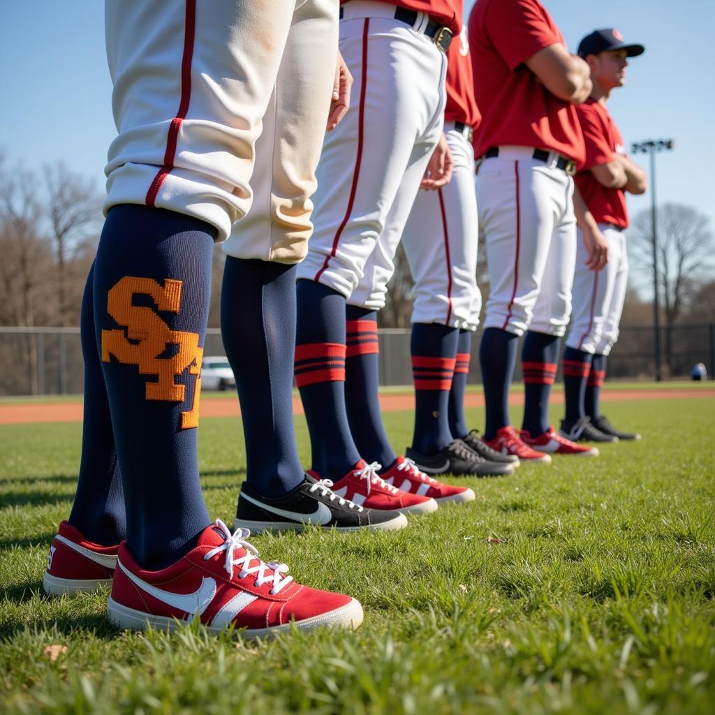 Baseball Team with Custom Socks