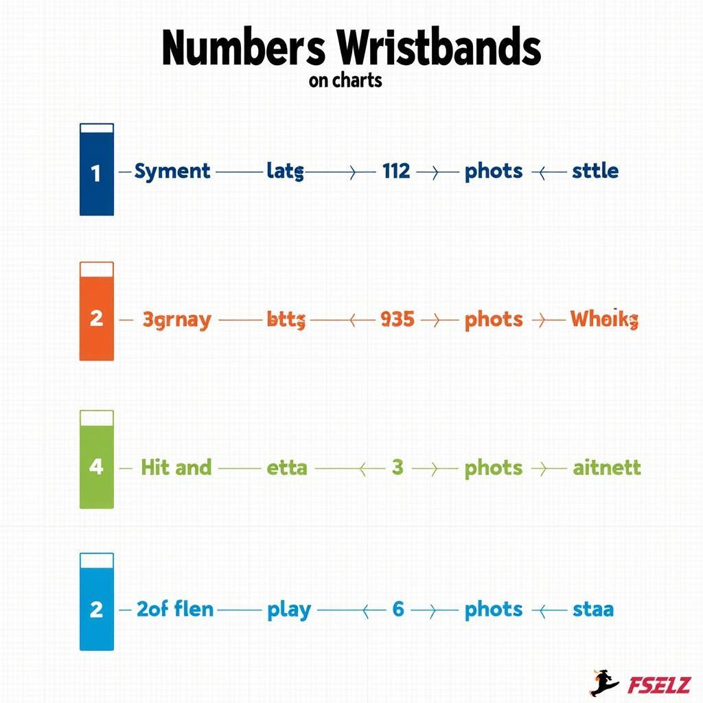 A detailed chart of baseball wristband signals