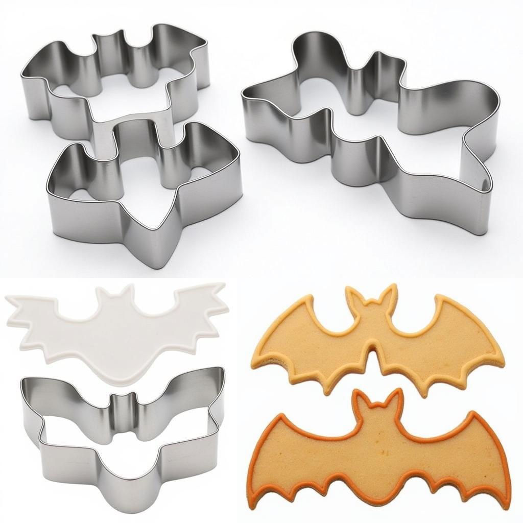 Metal and Plastic Bat Cookie Cutters