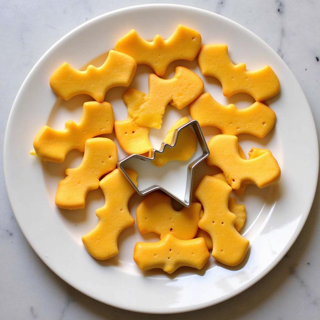 Bat-Shaped Cheese Crackers