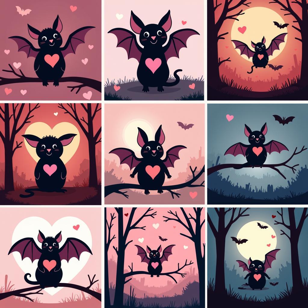 Bat Valentine Card Styles