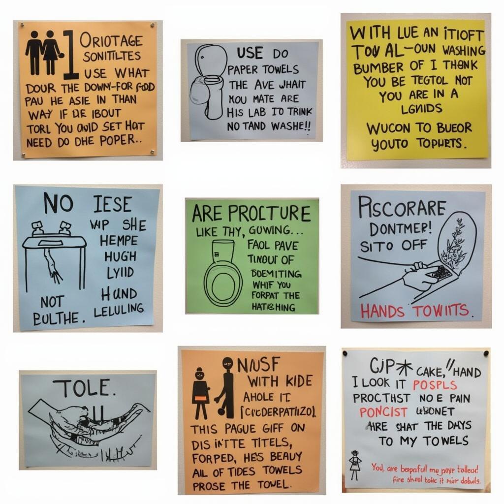 Bathroom Etiquette Signs for Hygiene