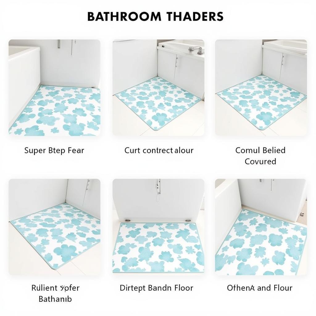 Bathroom Floor Stickers in Various Sizes and Shapes