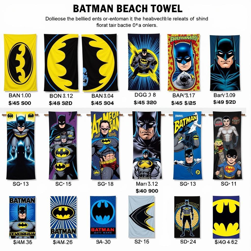 Collection of Batman Beach Towels