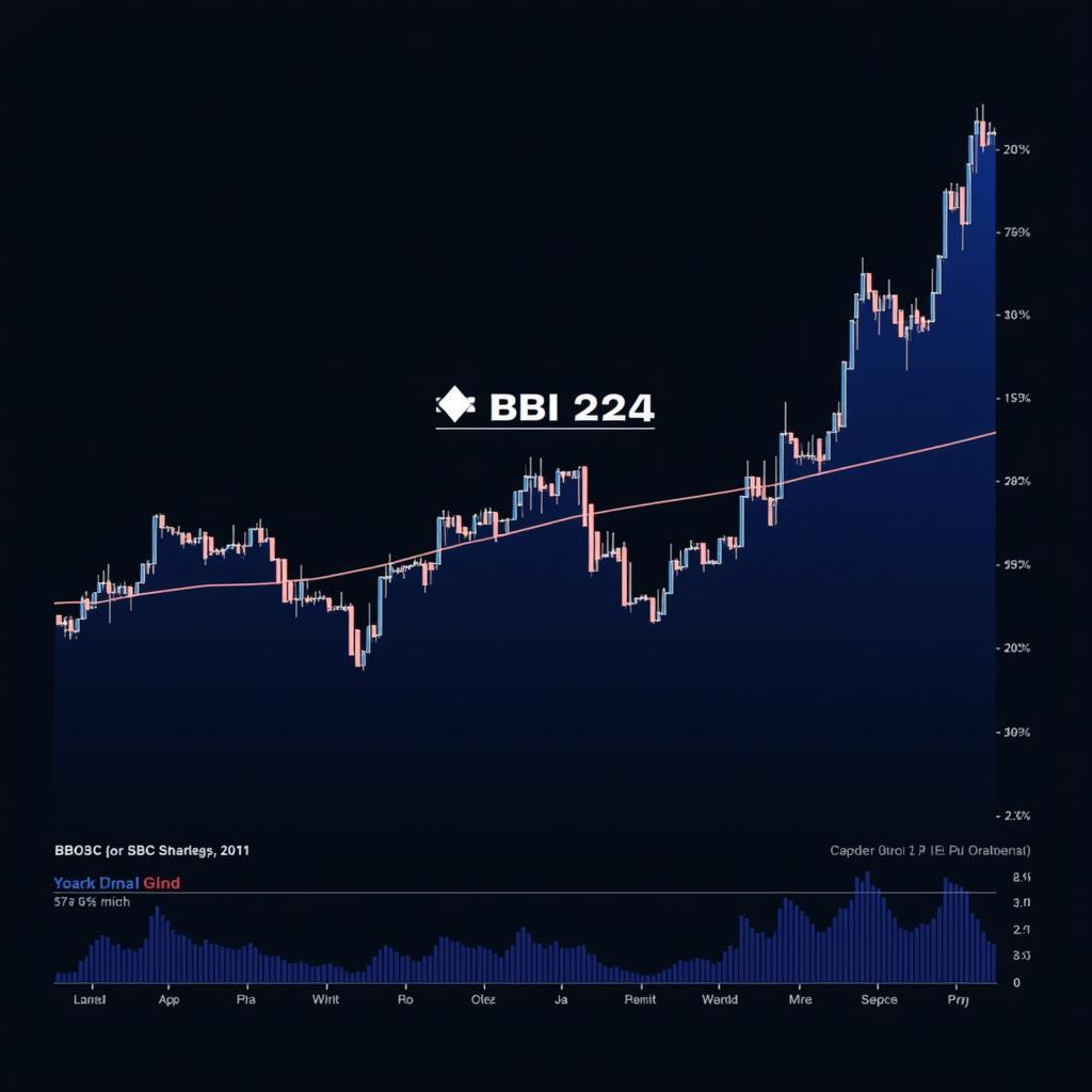 Stock market graph with BBI 214 stock highlighted