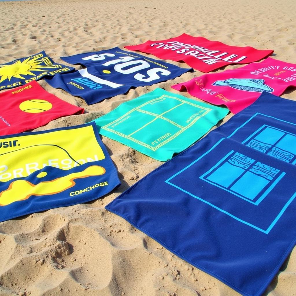 Beach Towels with Pickleball Graphics