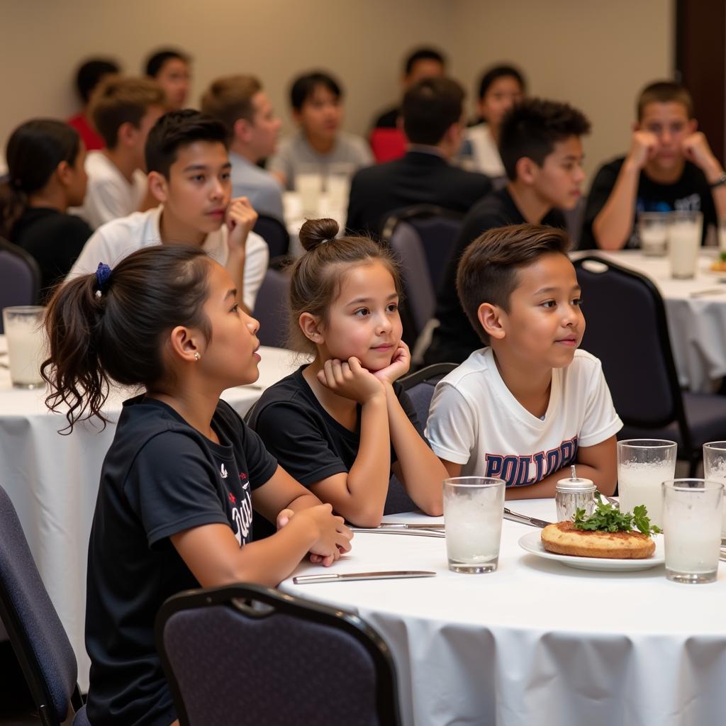 Young athletes gathered at the Beacon of Hope Luncheon