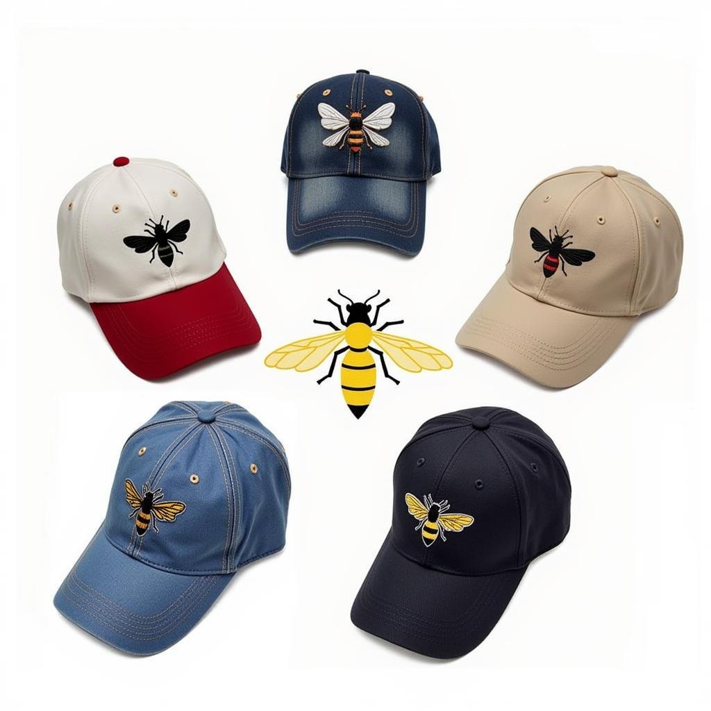 Different Bee Baseball Cap Styles